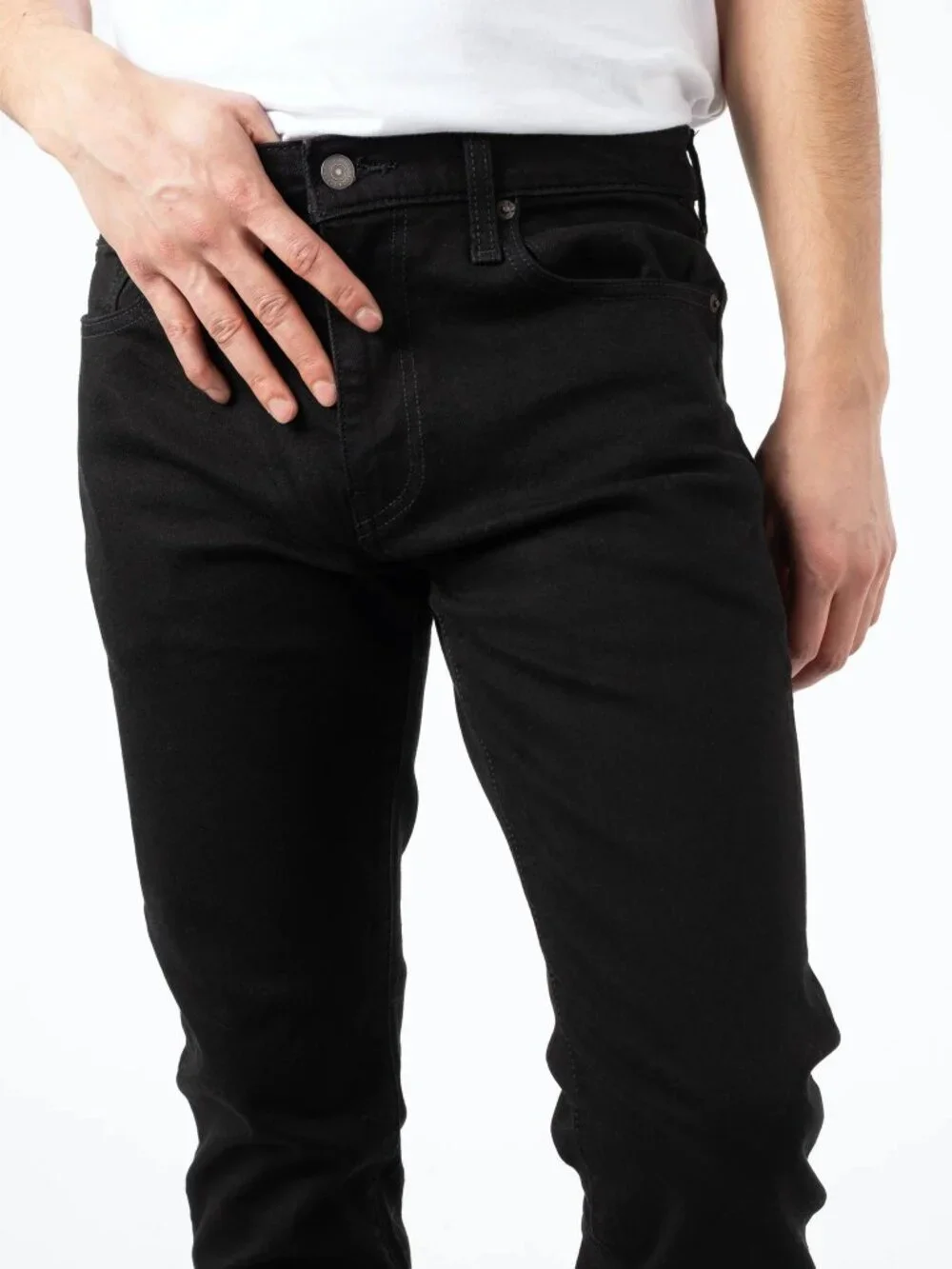 Levis 512 Slim Fit Jeans Men's Size 33x34 Solid Black Flex Stretch Denim NWT